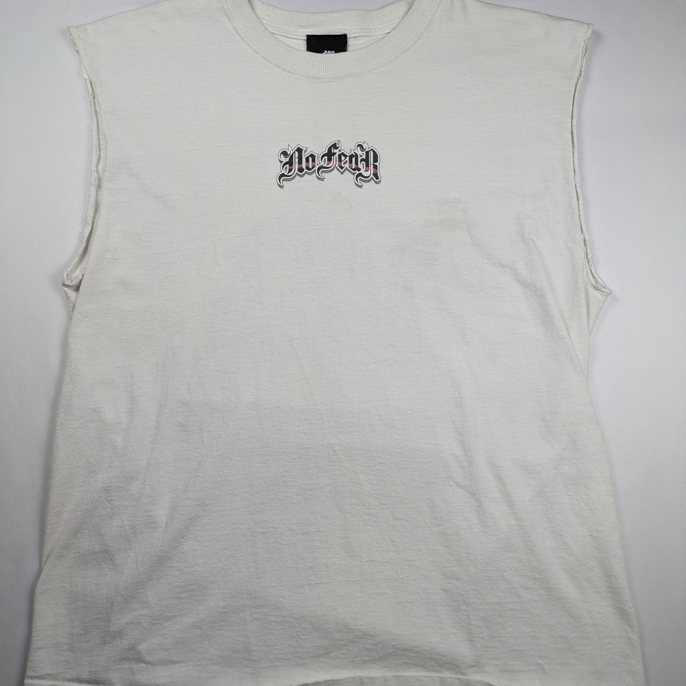 Vintage Y2K No Fear Spade Flames Cut Off T-Shirt